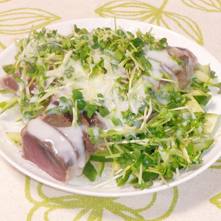 野菜たっぷり♥鰹のたたきサラダ